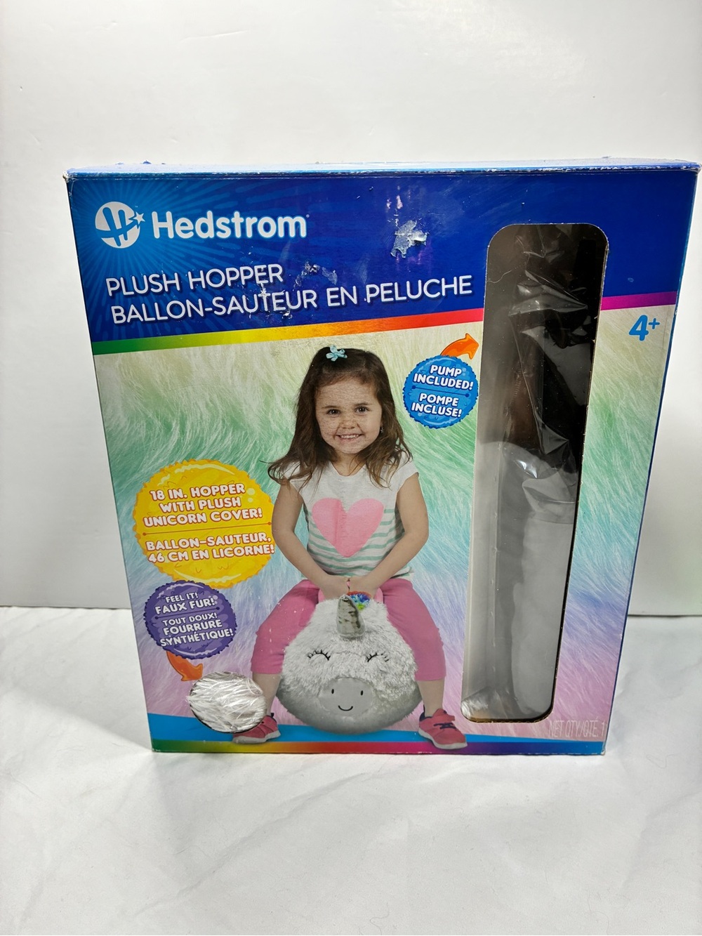 Hedstrom - 18 Inch Plush Hopper w/Pump Unicorn